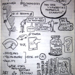 #uxweek Day 1 Sketchnotes: Avatars, design education and sampling. Oh my.